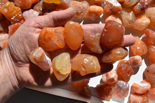 WHOLESALE Carnelian Tumbled Polished from Malawi 3.1 kg # 5607 - Picture 15 of 17