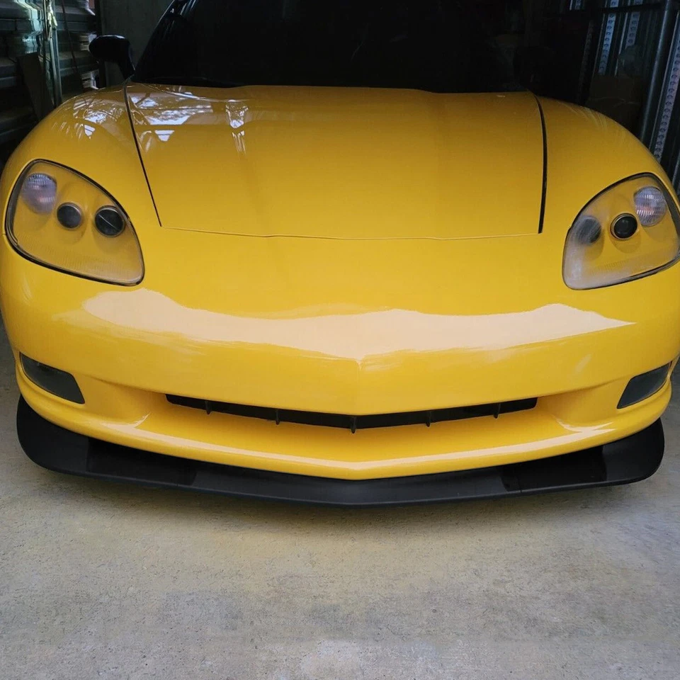 HECASA For 2005-2013 Chevy Corvette C6 Base ZR1 Style Front Bumper Lip Spoiler Foto 4 de 4