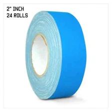 24 PACK GAFFERS STAGE TAPE - LIGHT BLUE - 2 INCH X 60 YARDS (FULL CASE)