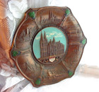 Vintage German Souvenir Plate 3D Landmarks Metal Loreley Stadt Koln Wall Decor — photo 1