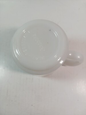 Vintage Glasbake Milk Glass Mug Apples | eBay