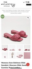 Sam Edelman Dawson Braided Heel Slide Women’s Sandals Carmin Rose Size 8M