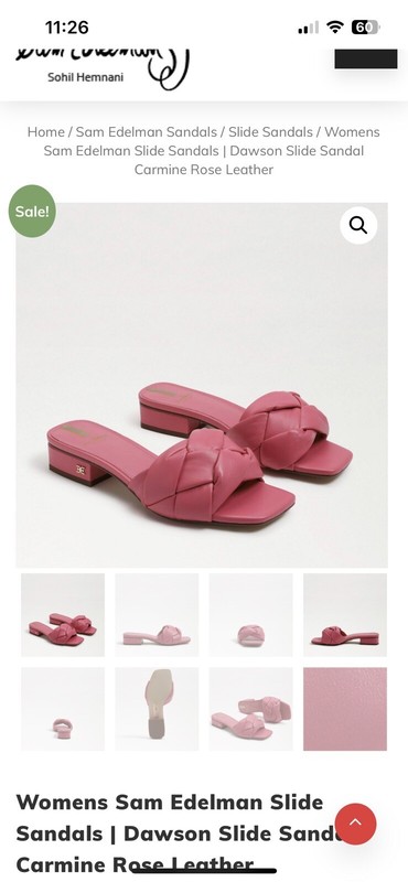 Sam Edelman Dawson Braided Heel Slide Women’s Sandals Carmin Rose Size 8M