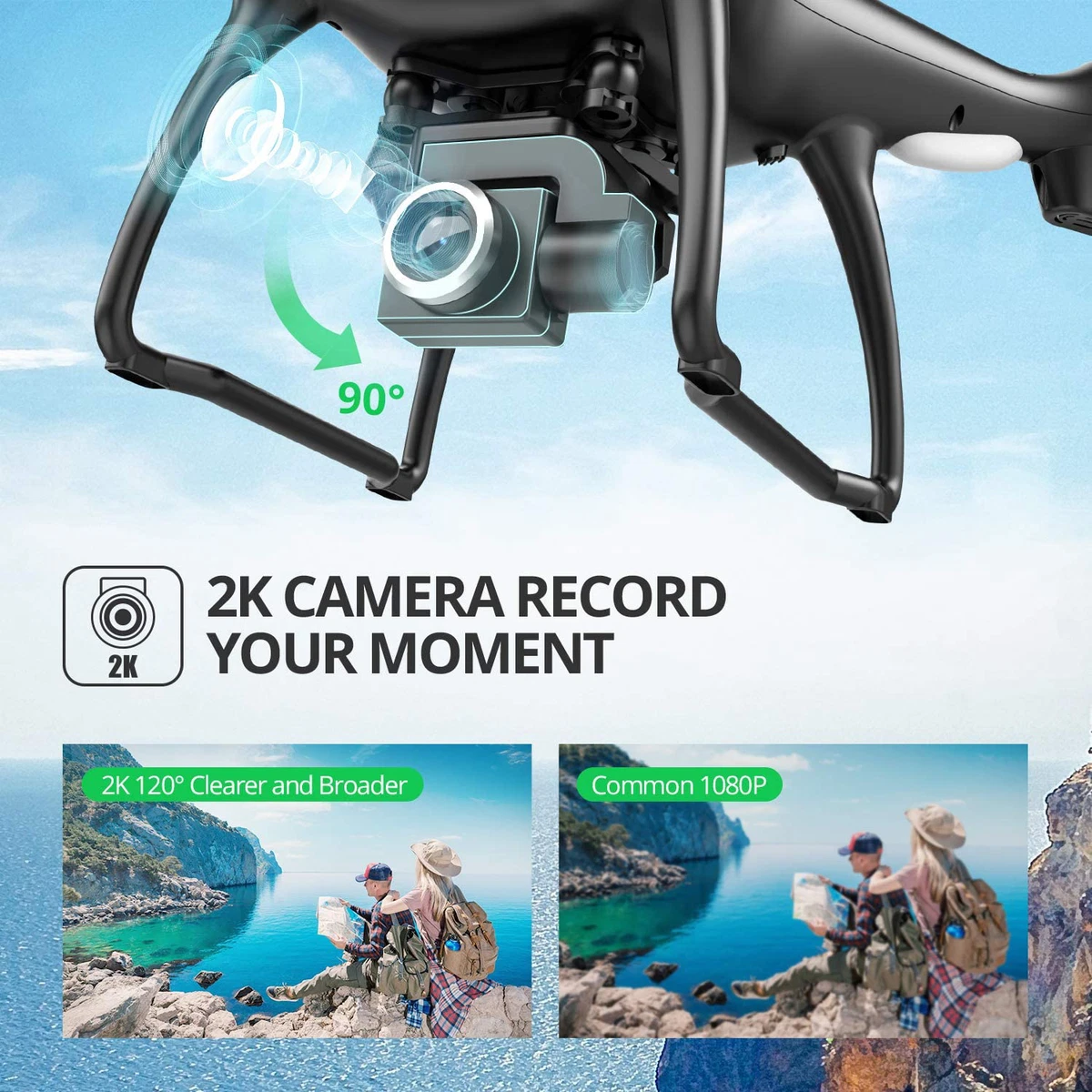 Holy stone 2k gps clearance fpv rc drone hs100