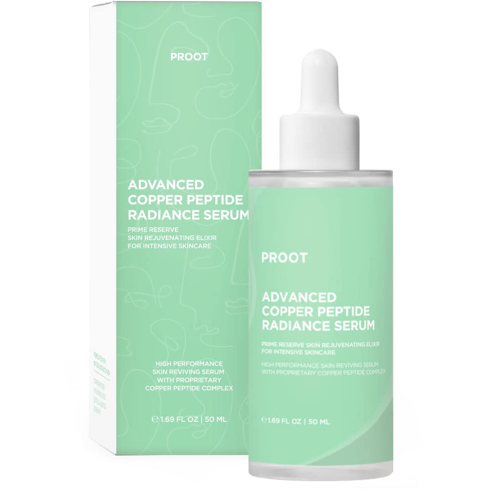 Copper Peptides Facial Serum Korean Essence with Niacinamide Hyaluronic Acid 