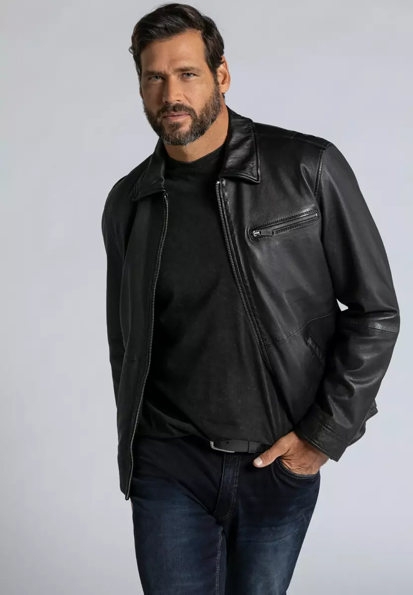 Men's 100% Genuine Soft Lambskin Slim Biker Leather Bomber Black Stylish  Jacket