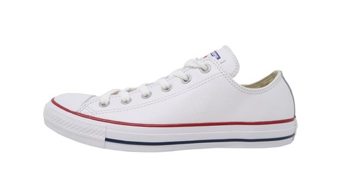 CONVERSE All Star Chuck Taylor chaussures en cuir blanc baskets hommes adultes - Photo 1 sur 5