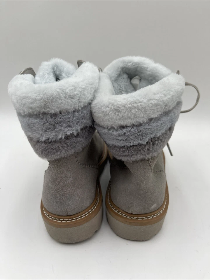 Splendid Evita Womens Suede Faux Fur Hiking Boots Grey Size 6.5M - Image 4 of 4