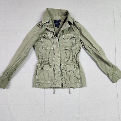 Madewell Jacket Womens XS Green Stretch Outbound Military Utility
