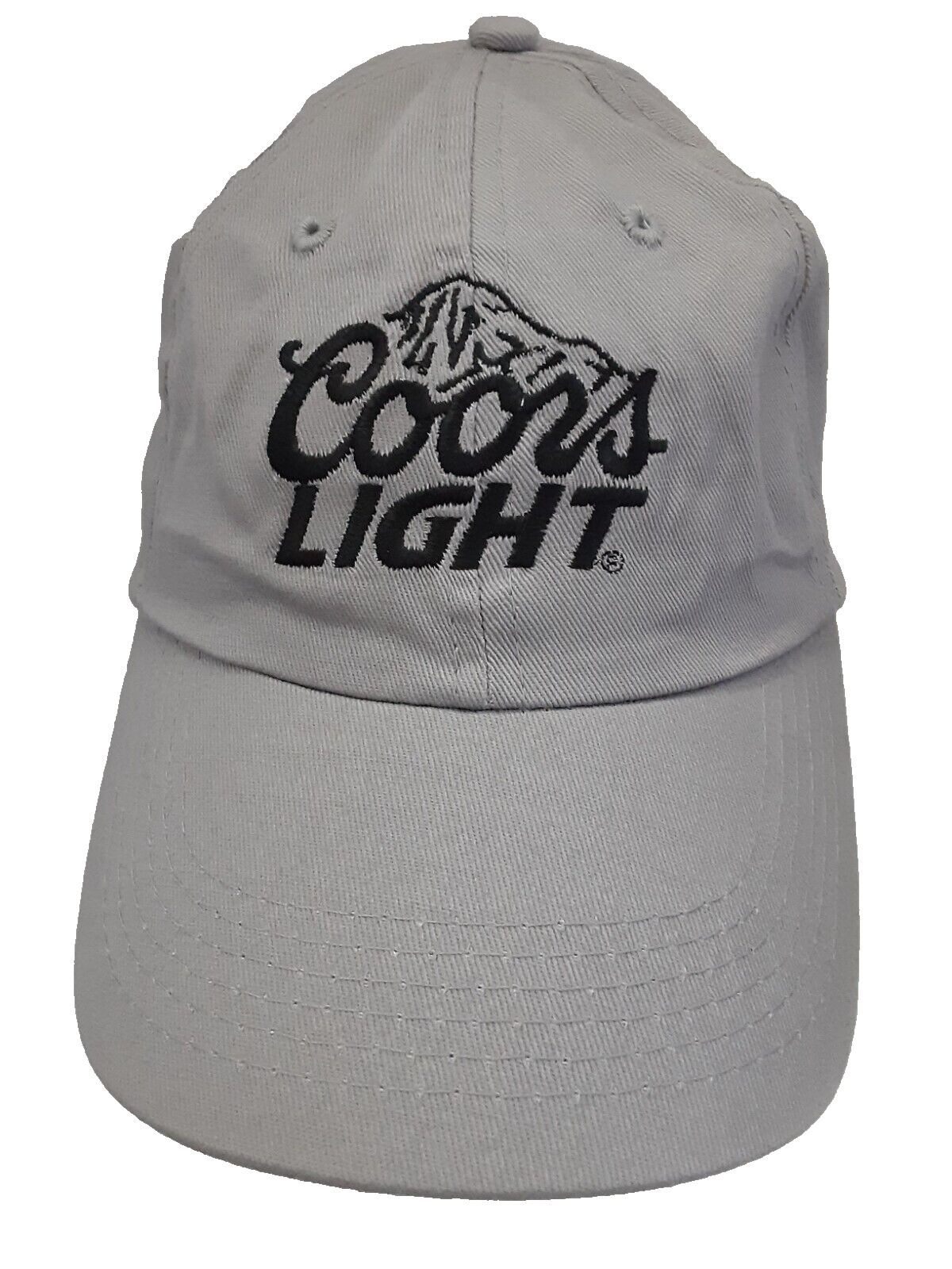 Coors Light Hat Baseball Solid Gray w/Black Embro… - image 1