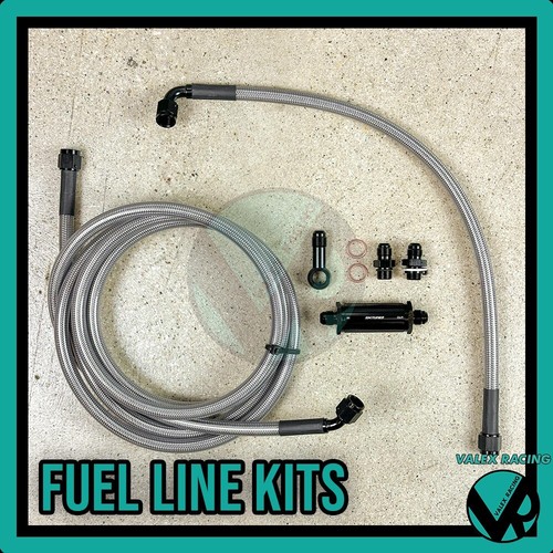 96-01 Acura Integra DC Tucked Stainless Steel Complete Fuel Line System -6 Negro - Imagen 6 de 9