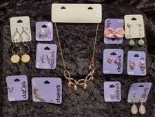 Lot New Claires Icing Pastel Sparkle Necklace Ring Hypoallergenic Earrings Set