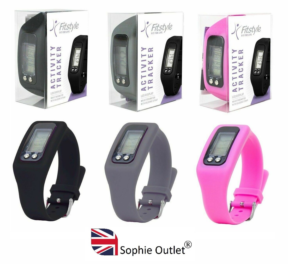 ACTIVITY TRACKER FITNESS WRIST BAND Step Counter Pedometer Gym Running  Workout