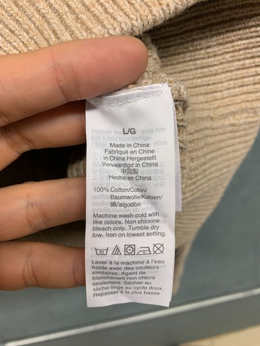 J.Crew Herren Strickjacke Pullover hellbraun groß Baumwolle Knopfleiste Schalkragen - Bild 6 von 9