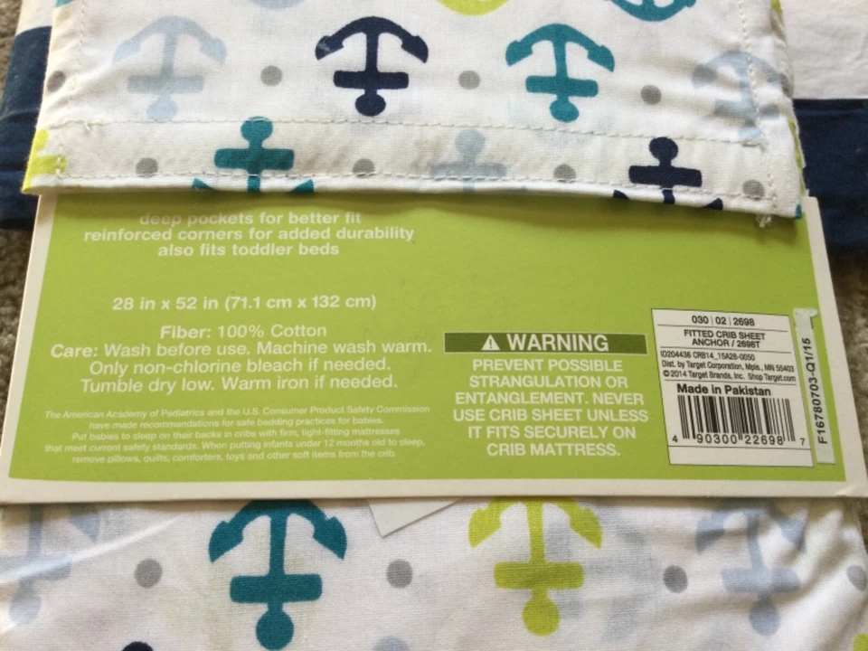 Target Circo Sábana Ajustada Estándar Cuna Anclajes Ballenas Falda Polvo Volantes NUEVO Foto 4 de 4