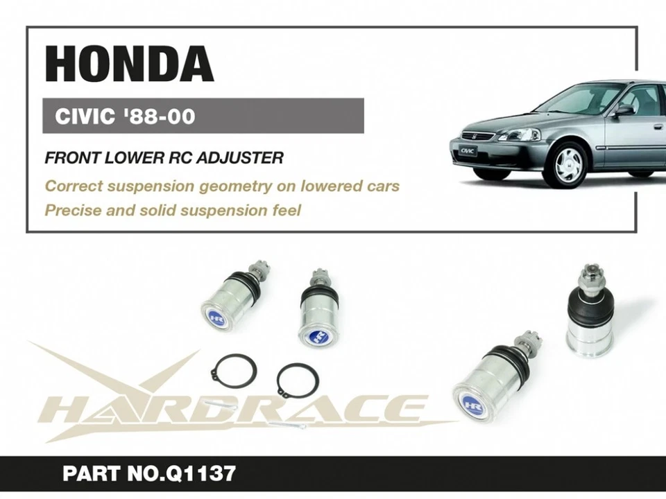 RÓTULAS EXTENDIDAS HARDRACE CENTRO DE RODILLOS SE ADAPTA A HONDA CIVIC EF / EG / EK / DC2 DA Foto 4 de 4