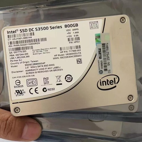 NEW Intel 800GB DC S3500 6G/s 2.5" SATA SSD SSDSC2BB800G4P HP Version for server - 第 1/1 張圖片