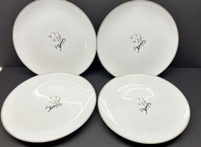 Vintage Set Of 4 Noritake China Diana Pattern 5522 Dinner Plates