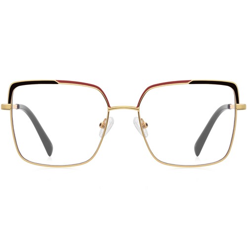 Gafas cuadradas para mujeres hombres monturas de metal delgadas bisagras de resorte doradas - Imagen 4 de 20