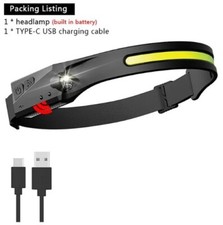LED Headlamp, USB Rechargeable