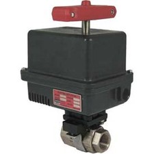 Gemini Valve 316 S/S Barstock Ball Valve 600 Series 24DC Electric Actuator-1-1/2