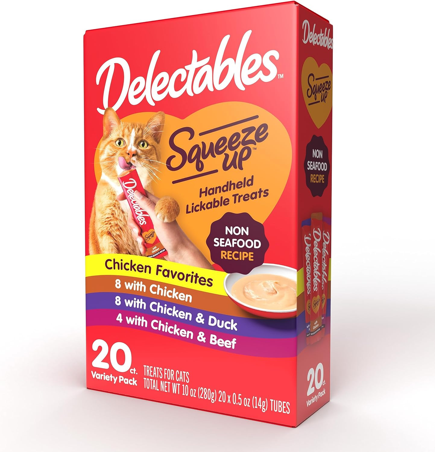Delectables Squeeze up Non-Seafood Variety Pack Lickable Cat Treat, 20 Count (Pa