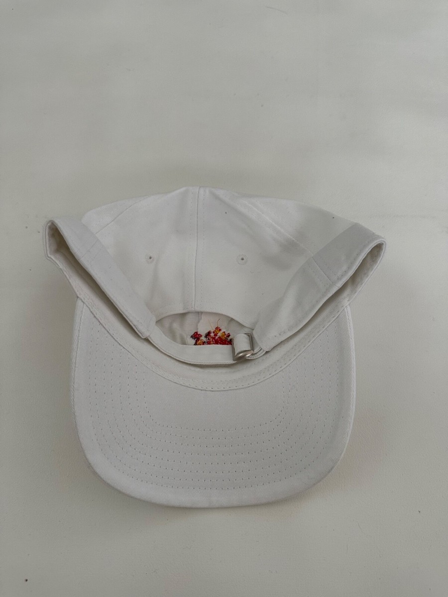 Kimoji Fire Logo Embroidered Graphic White Baseball Hat One