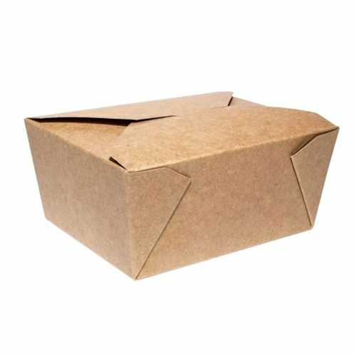 Deli Supplies 300 x Leak proof No.8 Brown Kraft 46oz Takeaway Noodles Salads Box