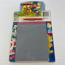 Rara penna giocattolo vintage Garfield Magic Slate Paper Saver 1980 sigillata (minori danni)