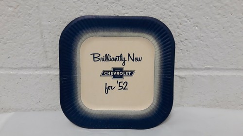 NOS 1952 Chevrolet Händler Werbe Pappteller "Brilliantly New for '52"  - Bild 1 von 9