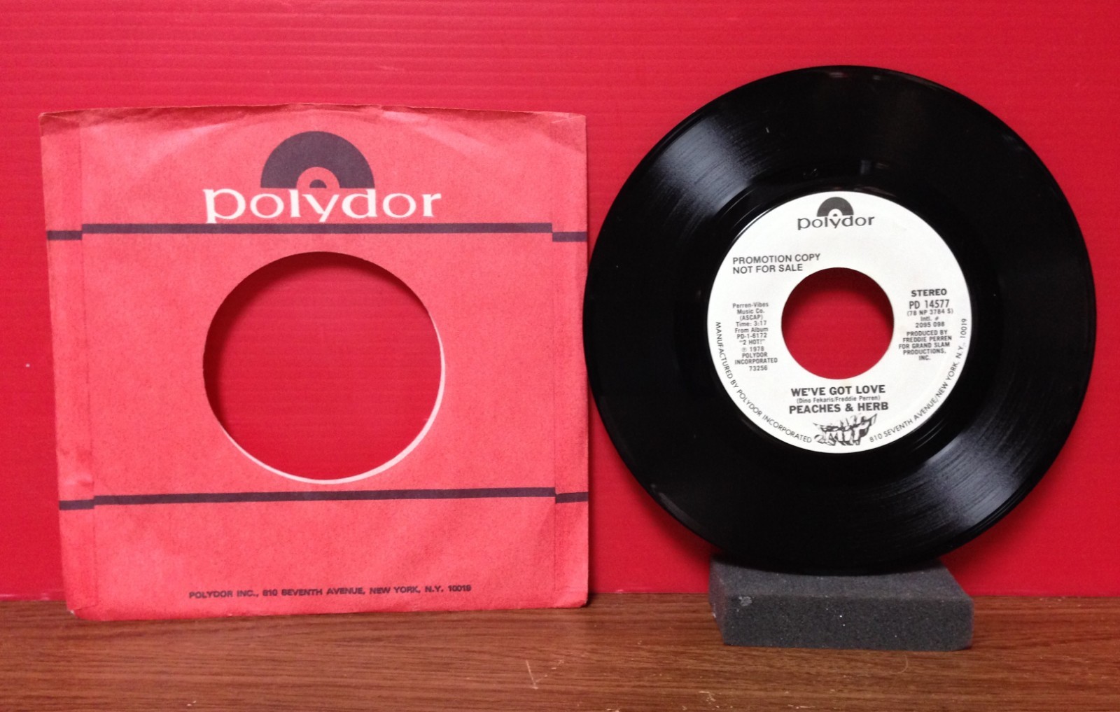 1978 Peaches And Herb "We've Got Love Side Two We've Got Love" 45 RPM