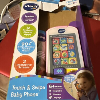 VTECH Touch & Swipe Baby Phone 6-36 Months Touchscreen Interactive Play Kids Toy