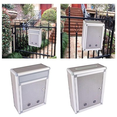 Wall Mount Mailbox Drop Box Mails Security Waterproof Locking Mailbox for