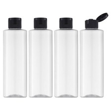 4 PCS 8.3oz Travel Bottles Flip Cap Empty Dispenser Container 250ml Clear
