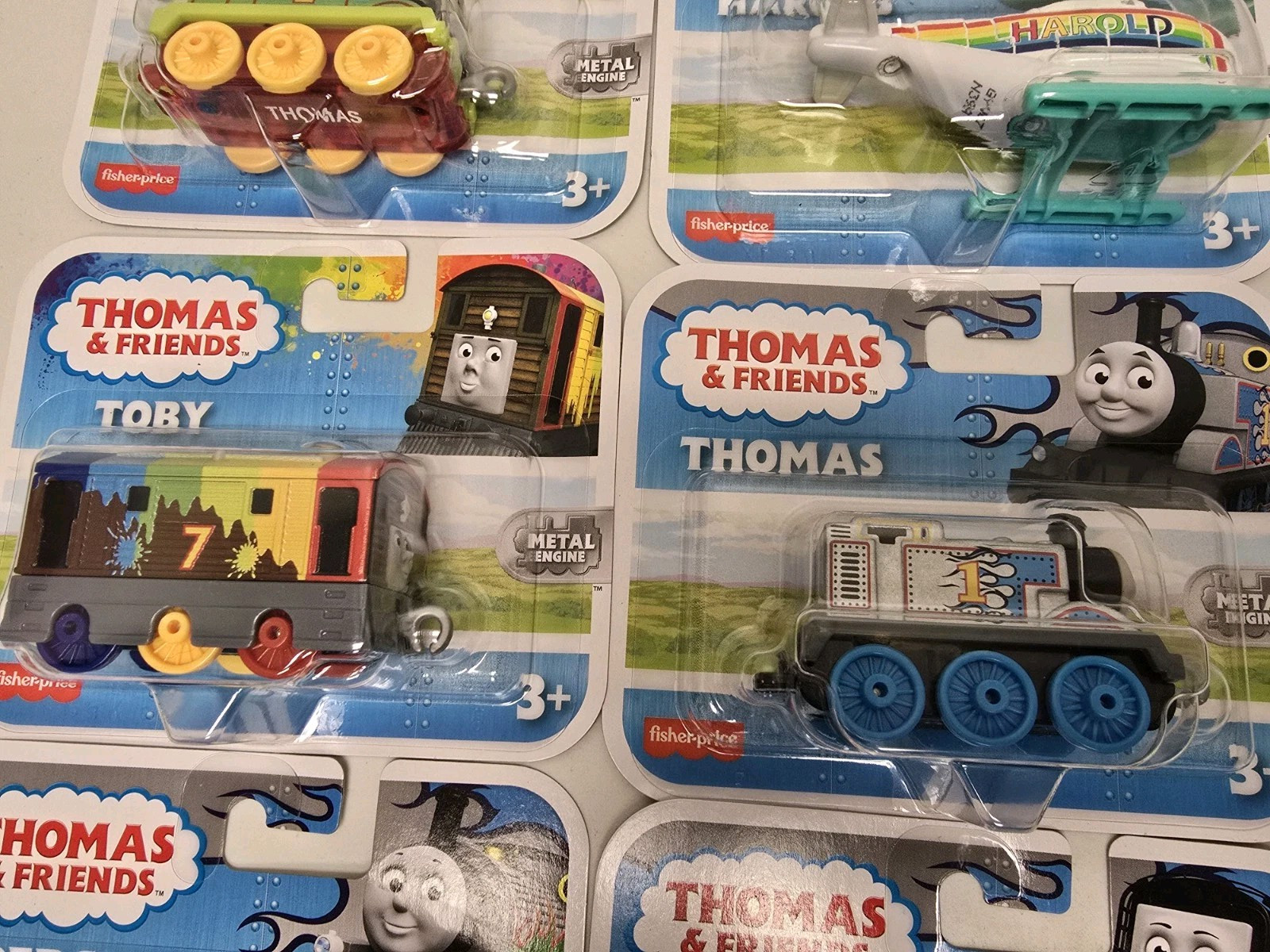 Thomas & Friends Metal Engines Thomas, Percy, Toby, Diesel & Harold Lot of 6 NEW