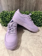 Reebok Classic Club C Lavender Purple Leather Sneakers Women's Size 8.5