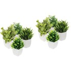  2 PCS Plant Decor Artificial Potted Plants Indoor for Coffee Table
