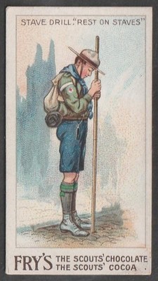 Fry's Cocoa & Chocolate, Scout Series Diff, 1912, No 31, Stave Drill: ''Rest on..