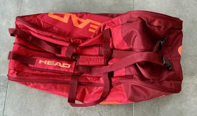 Tennistasche Racketbag, HEAD Core 9R Supercombi, 60L, rot-orange