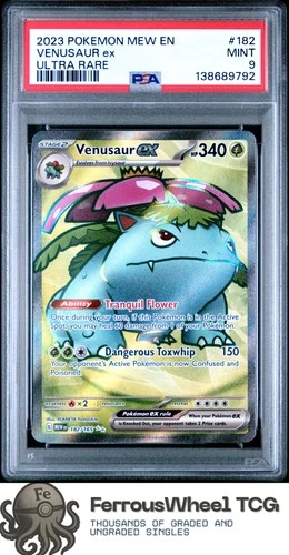 Venusaur Ex #182 - 2023 Pokemon Mew En-151 - PSA 9
