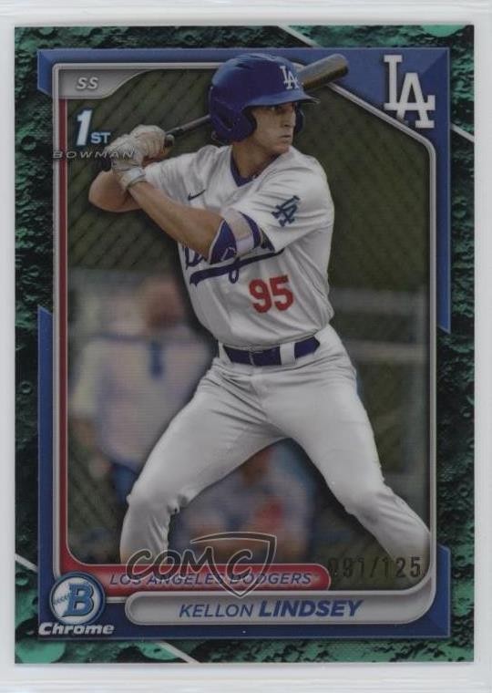 2024 Bowman Draft Chrome Aqua Lunar Refractor /125 Kellon Lindsey #BDC-24 11oq