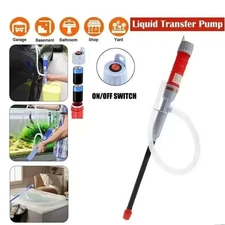 Battery Powered Electric Fuel Transfer Siphon Pump Gas Oil Water Liquid 2.2 GPM