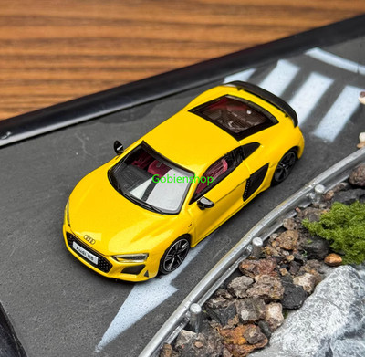 GB Masdi 1:64 Yellow 2022 R8 V10 Coupe Sports Model Diecast Collect Car 