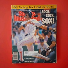Sports Illustrated Magazine Boston Red Sox MLB Athletes 1988 September 