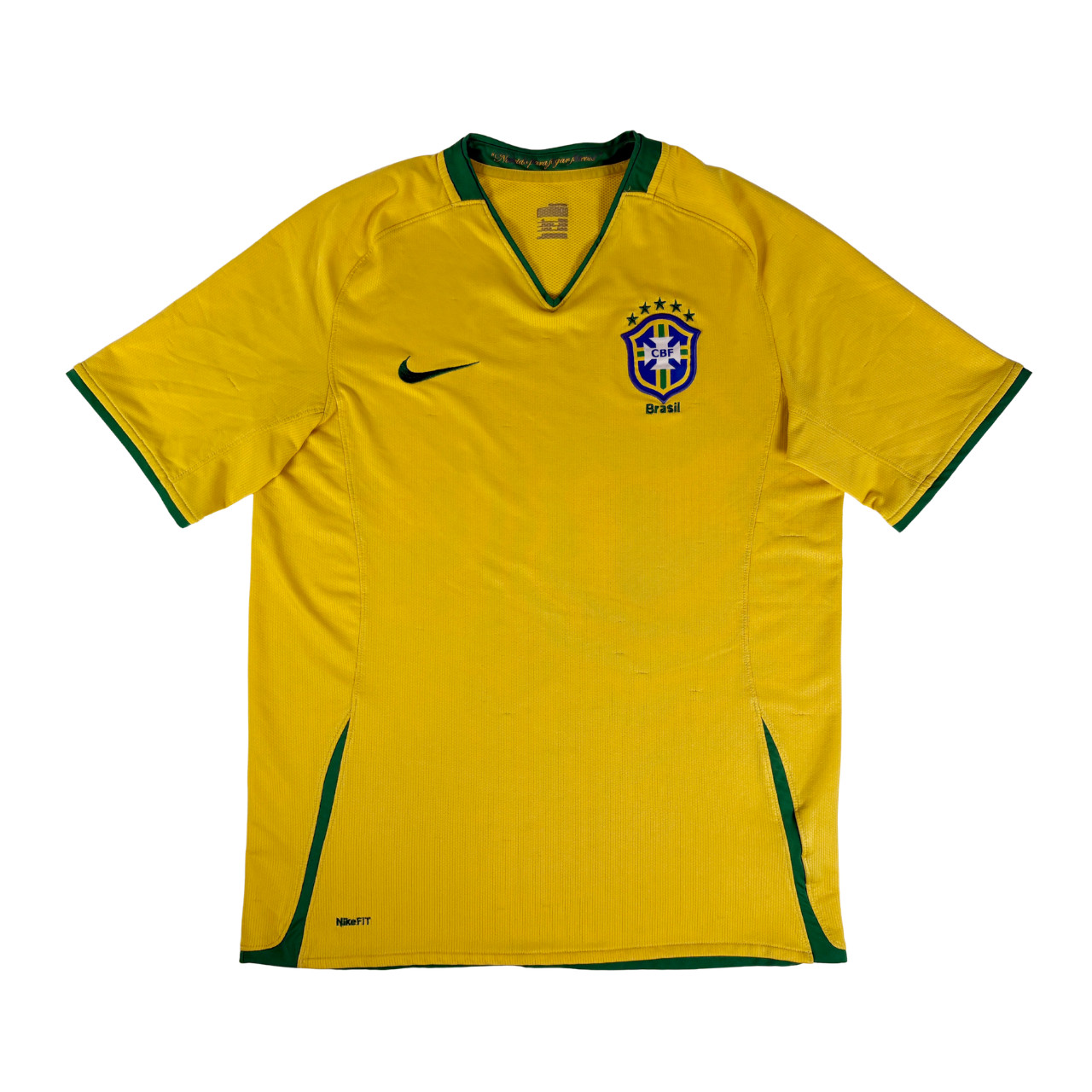 BRAZIL 2008/10 NIKE Home Football Shirt M 2000s Vintage Soccer Jersey