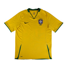 BRAZIL 2008/10 NIKE Home Football Shirt M 2000s Vintage Soccer Jersey
