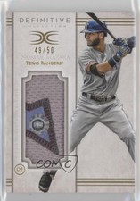 2017 Topps Definitive Collection Jumbo Relic 49/50 Nomar Mazara #DJRC-NM 0vp1