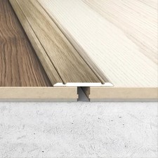Mocca Oak Self Adhesive Door Threshold Wood Effect Aluminium Floor Trim 930x30mm
