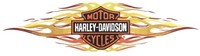 Harley-Davidson Aufkleber Bar + Shield Flammen 20X6 Cm Airbrush Tank Helm B-WARE