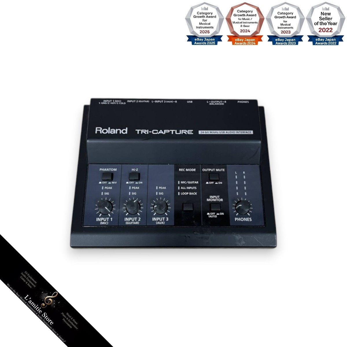 Roland UA-33 TRI-CAPTURE USB Audio Interface 24bit 96kHz Black